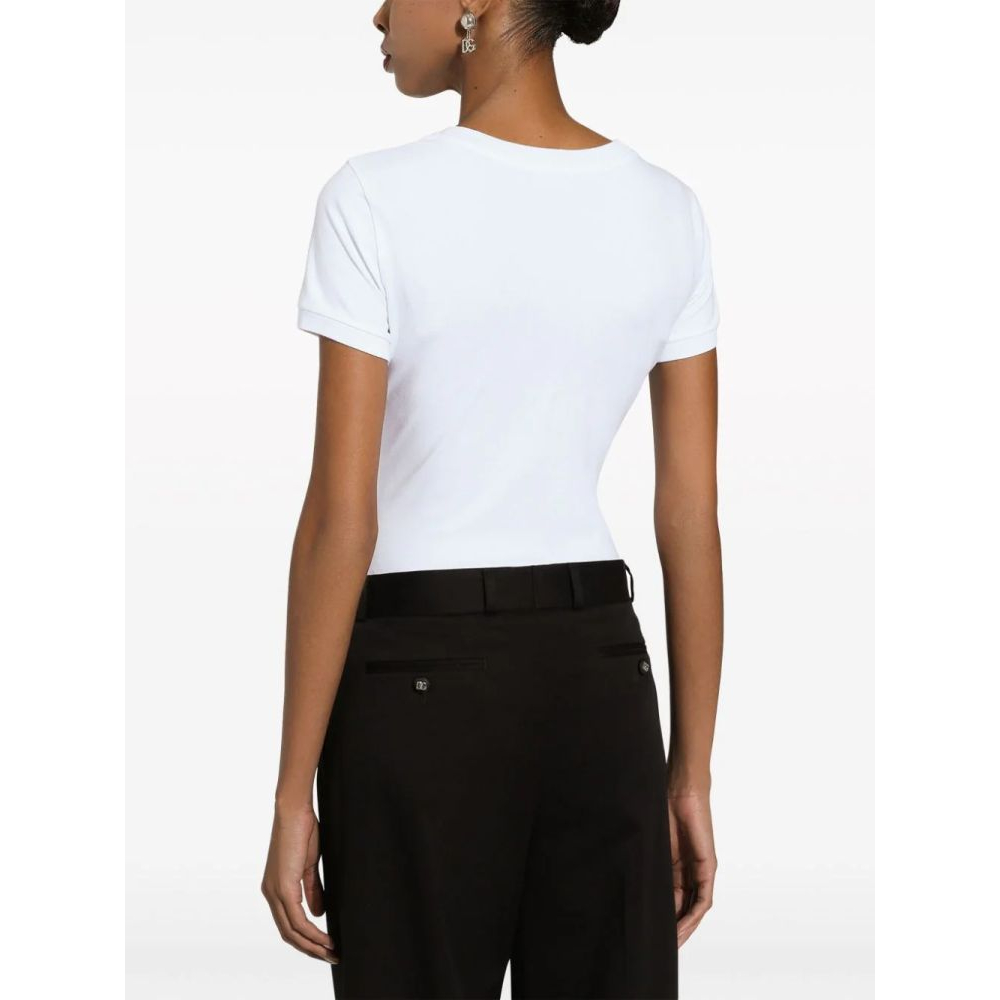 'Logo-Embroidered' T-Shirt für Damen