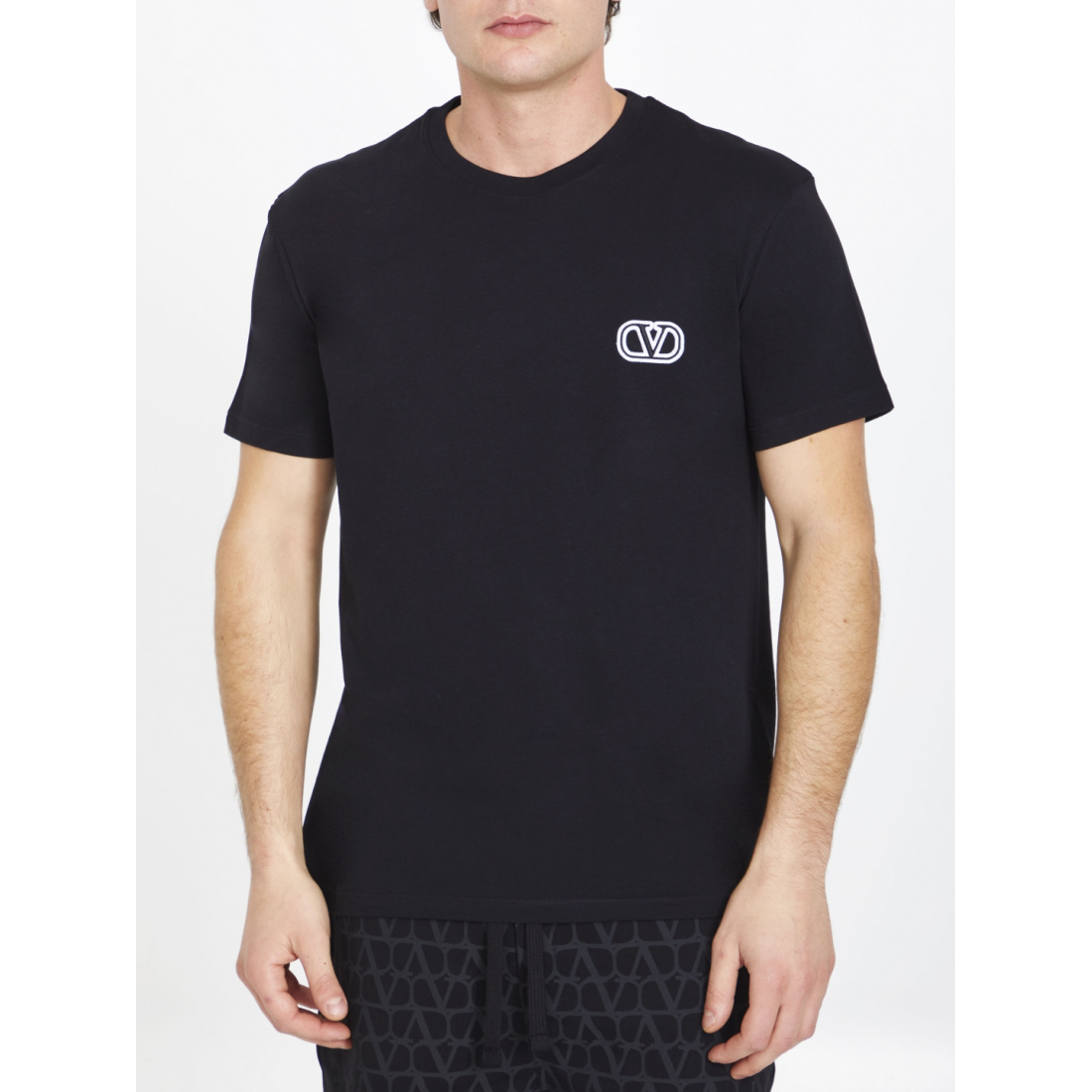 'VLogo Signature Embroidered' T-Shirt für Herren