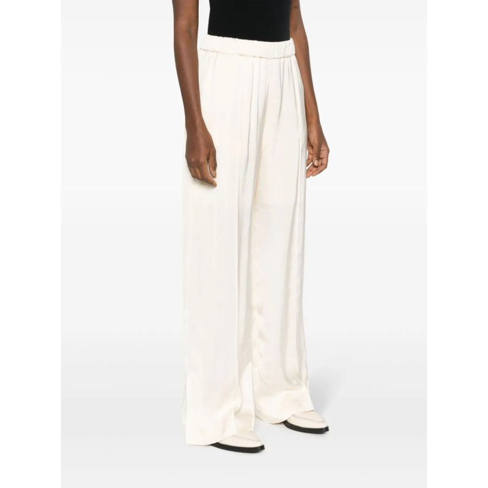 Women's 'Pressed-Crease Elasticated-Waist Flared' Trousers