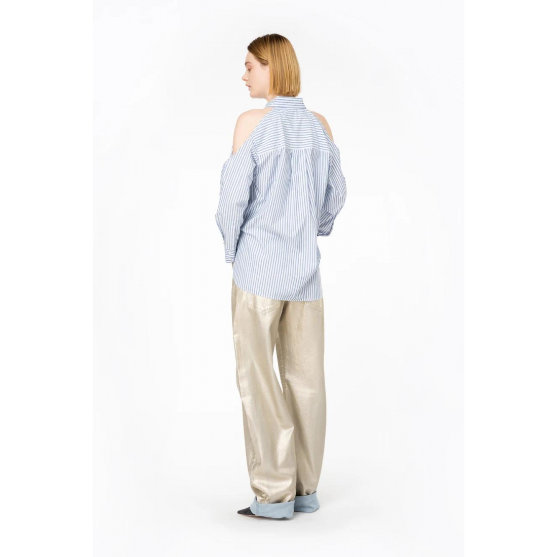 Women's 'Logo Embroidered Striped' Shirt