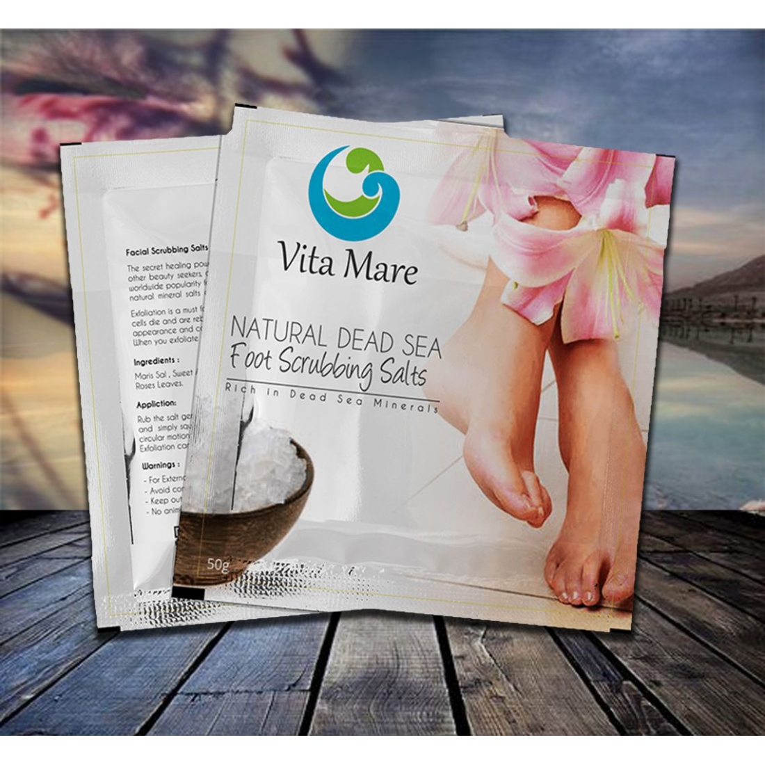 Gommage pieds au sel de la Mer Morte - 50 g