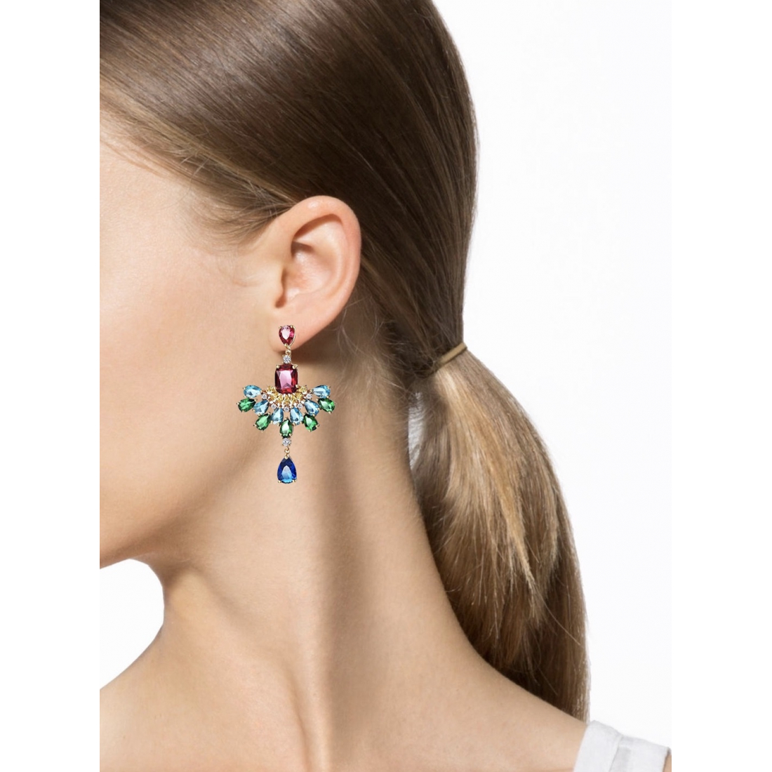 Women's 'Multi Color Stone Chandelier' Earrings