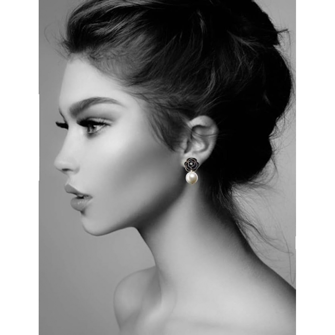 'Rose & Pearl Drop' Ohrringe für Damen