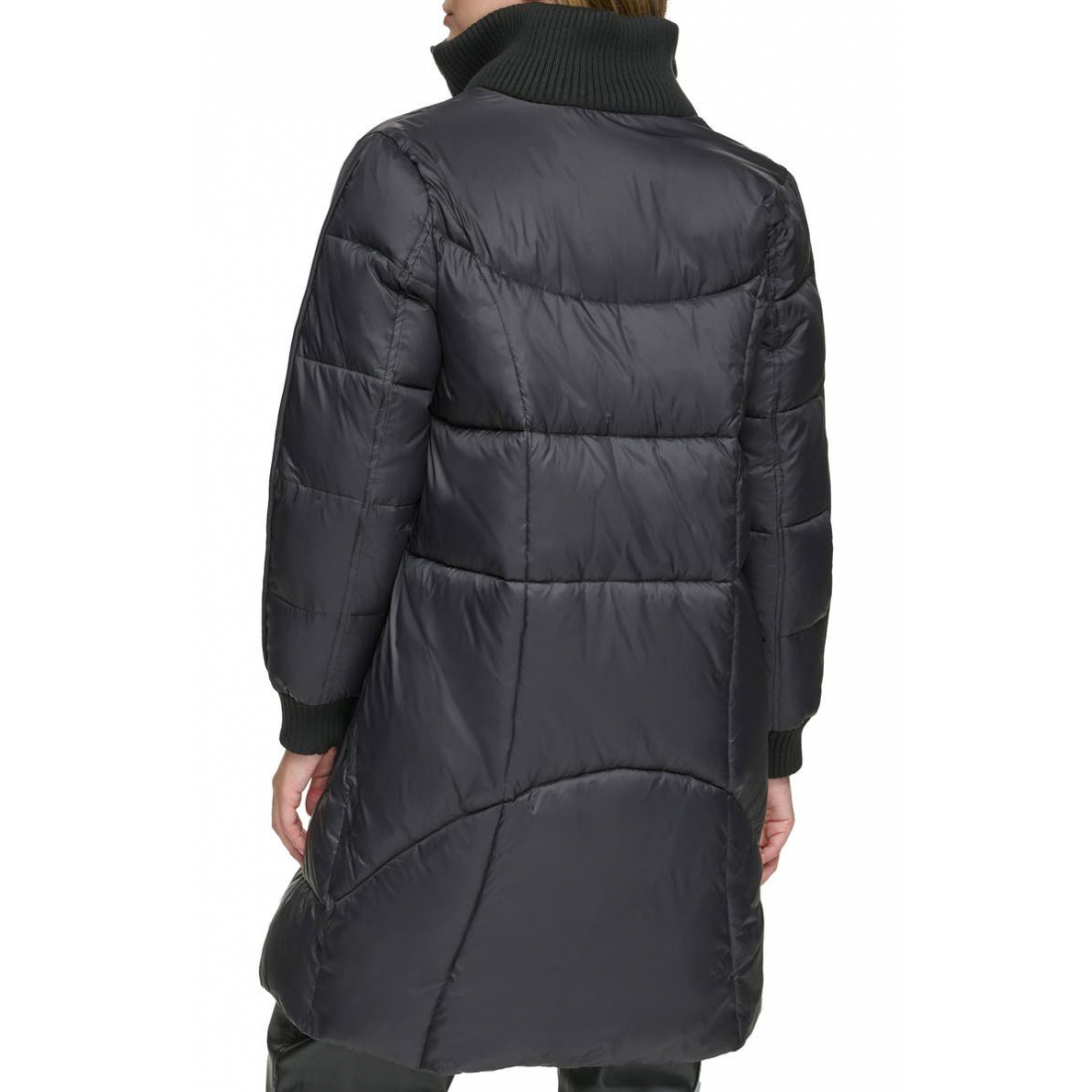 Veste matelassée 'Ribbed Collar Long' pour Femmes