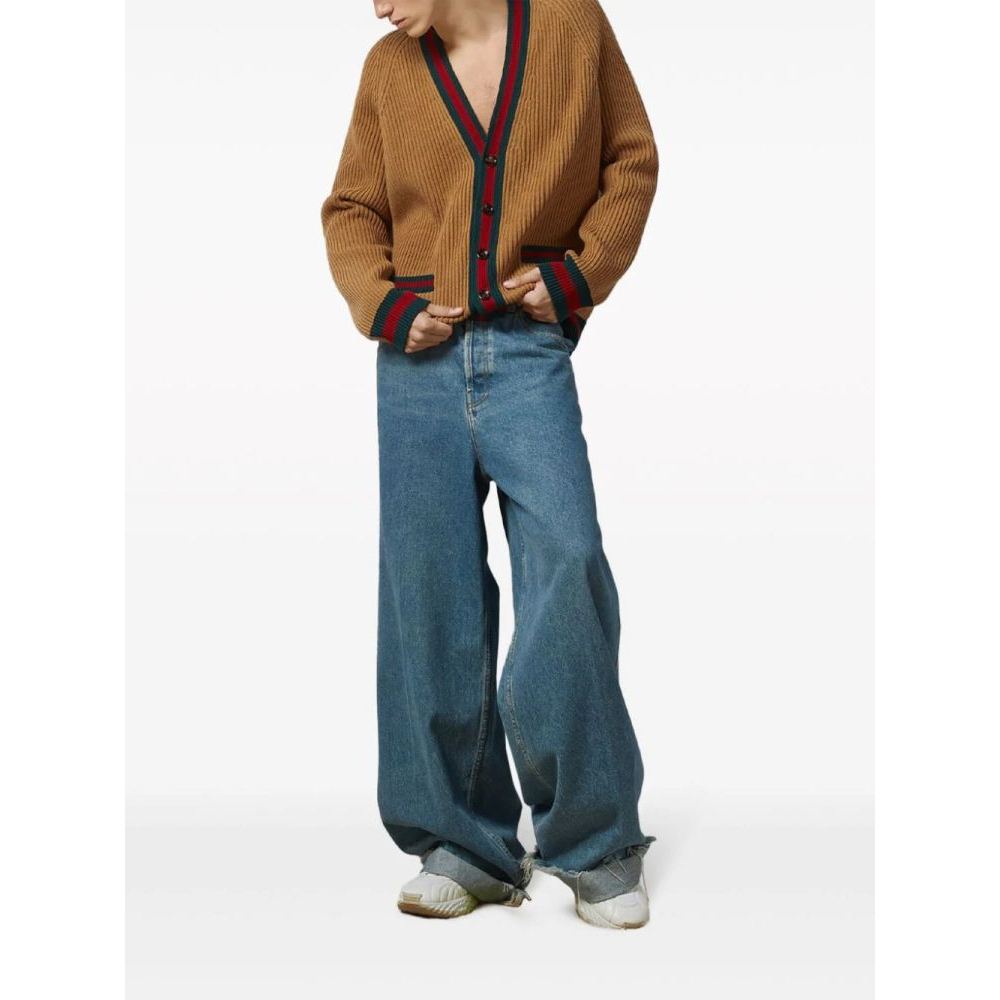 Cardigan 'Web Stripe' pour Hommes