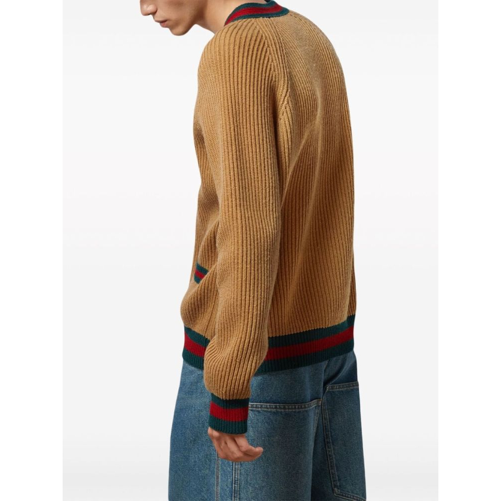 Cardigan 'Web Stripe' pour Hommes