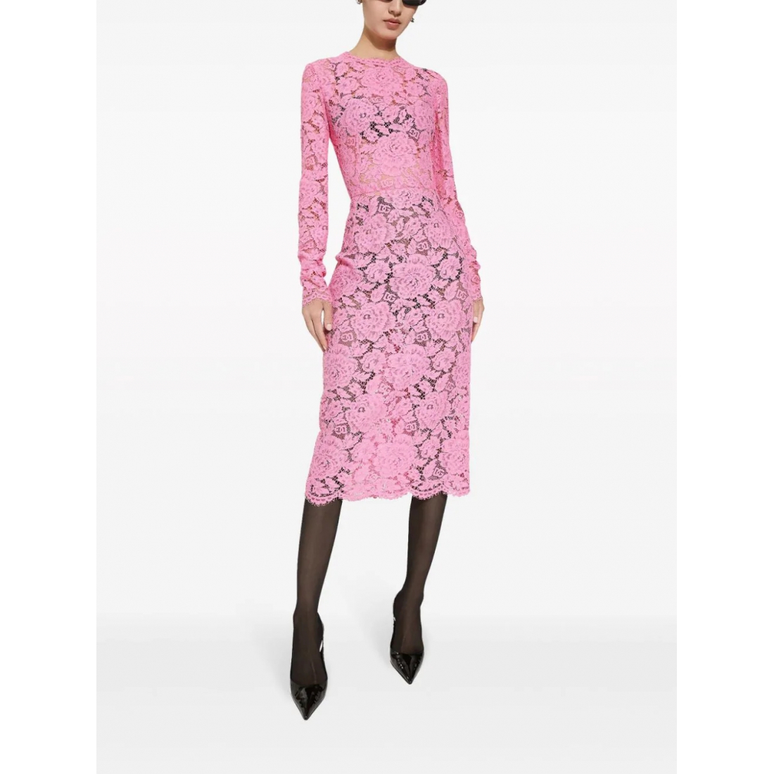 Women's 'Floral-Lace' Midi Dress