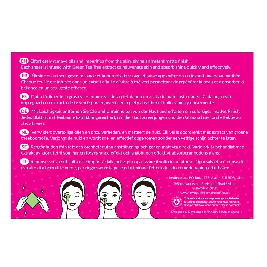 Papiers matifiants 'Tea Tree' - 100 Pièces