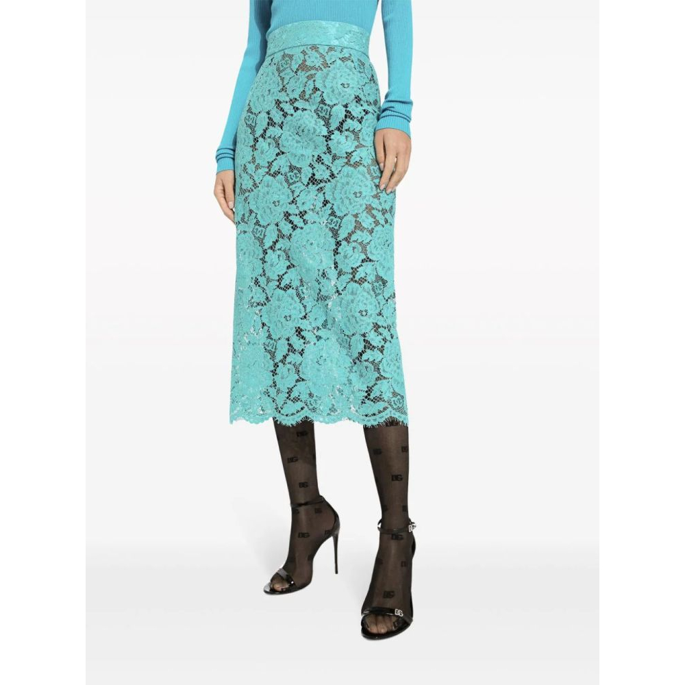 Jupe Midi 'Floral-Lace' pour Femmes