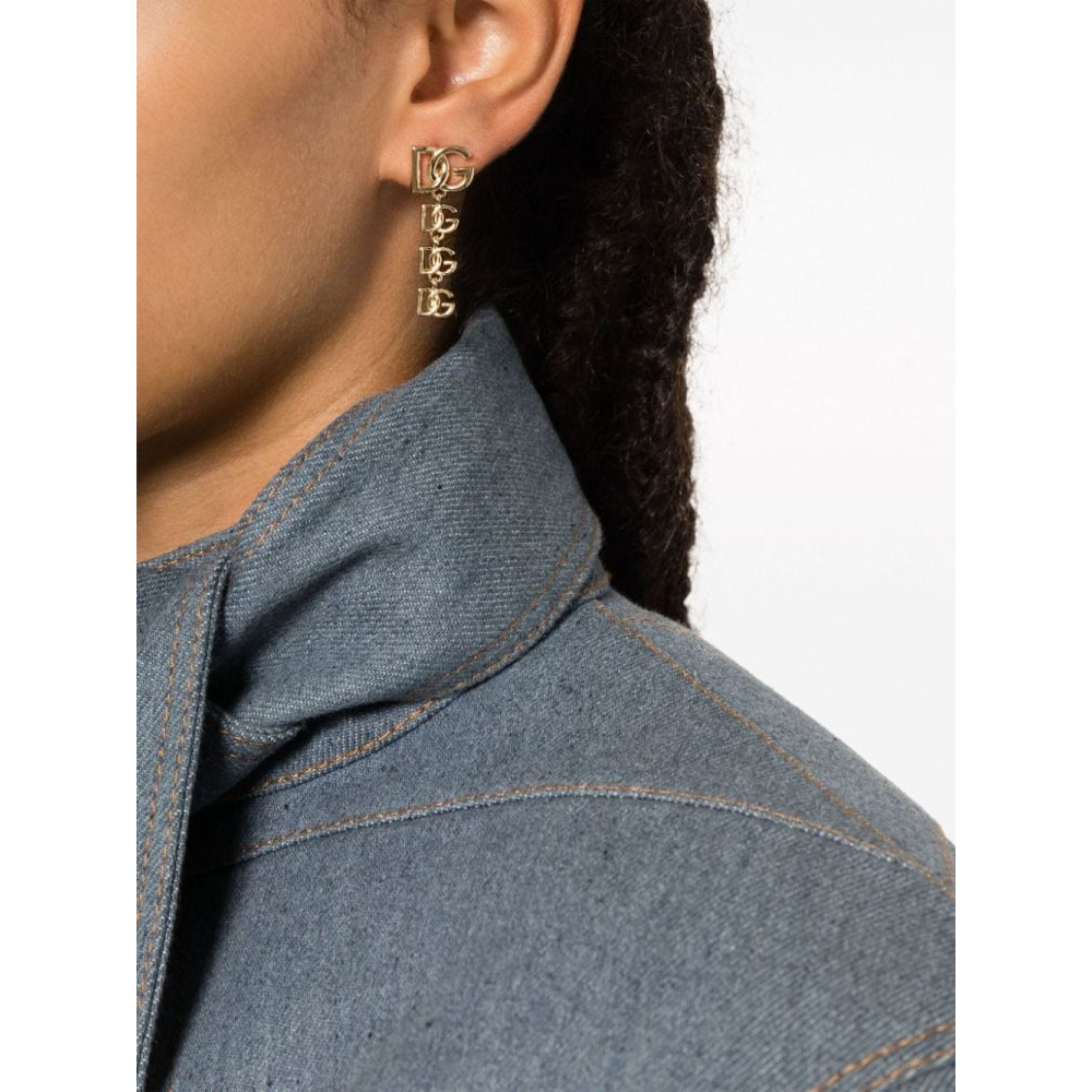 'Logo-Lettering Drop' Ohrringe für Damen