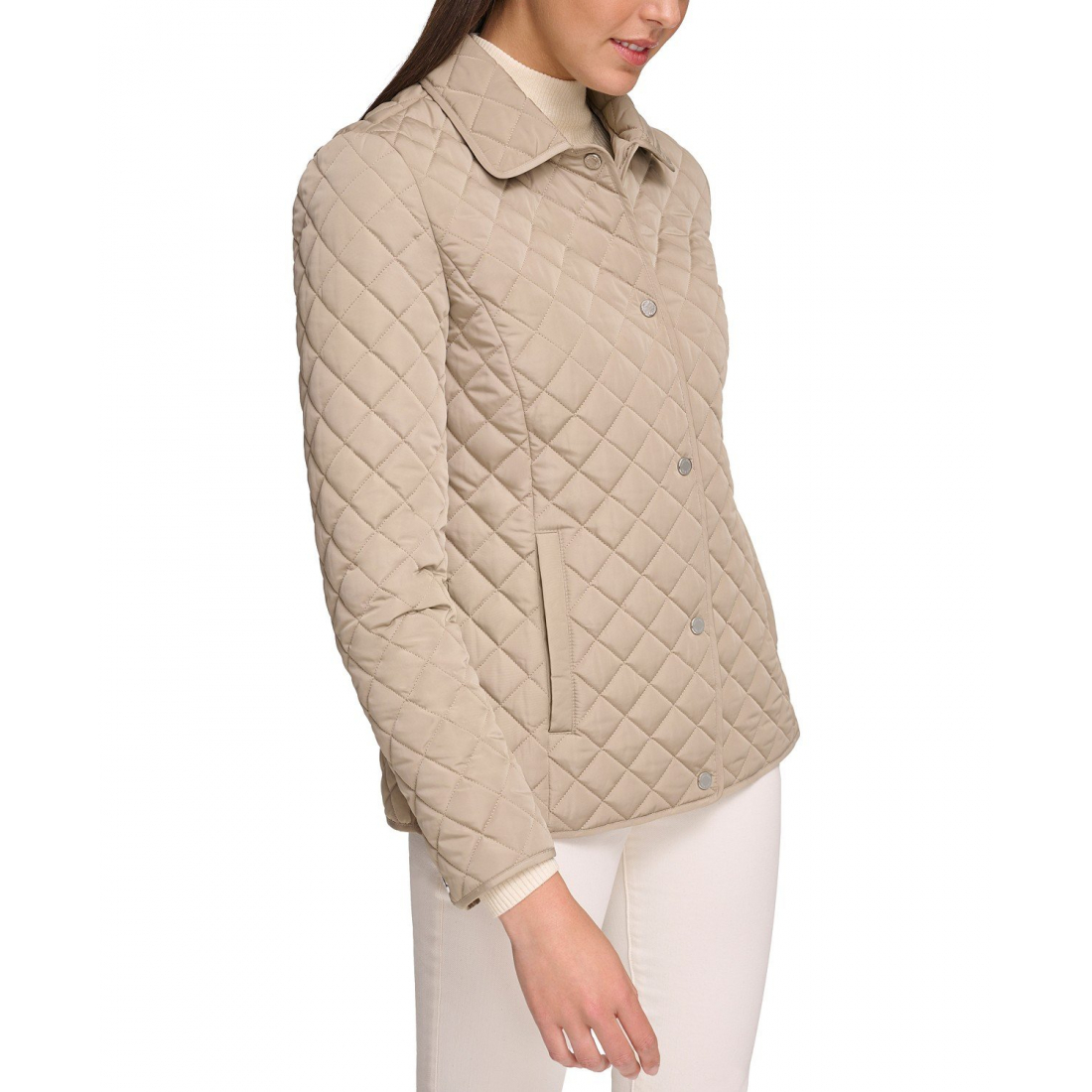 Manteau 'Collared Quilted' pour Femmes