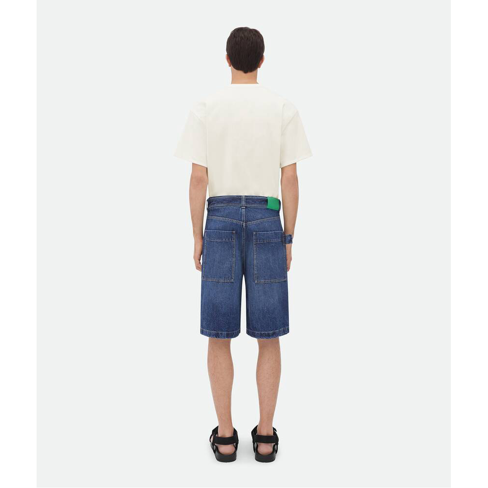 'Belted' Jeansshorts für Herren