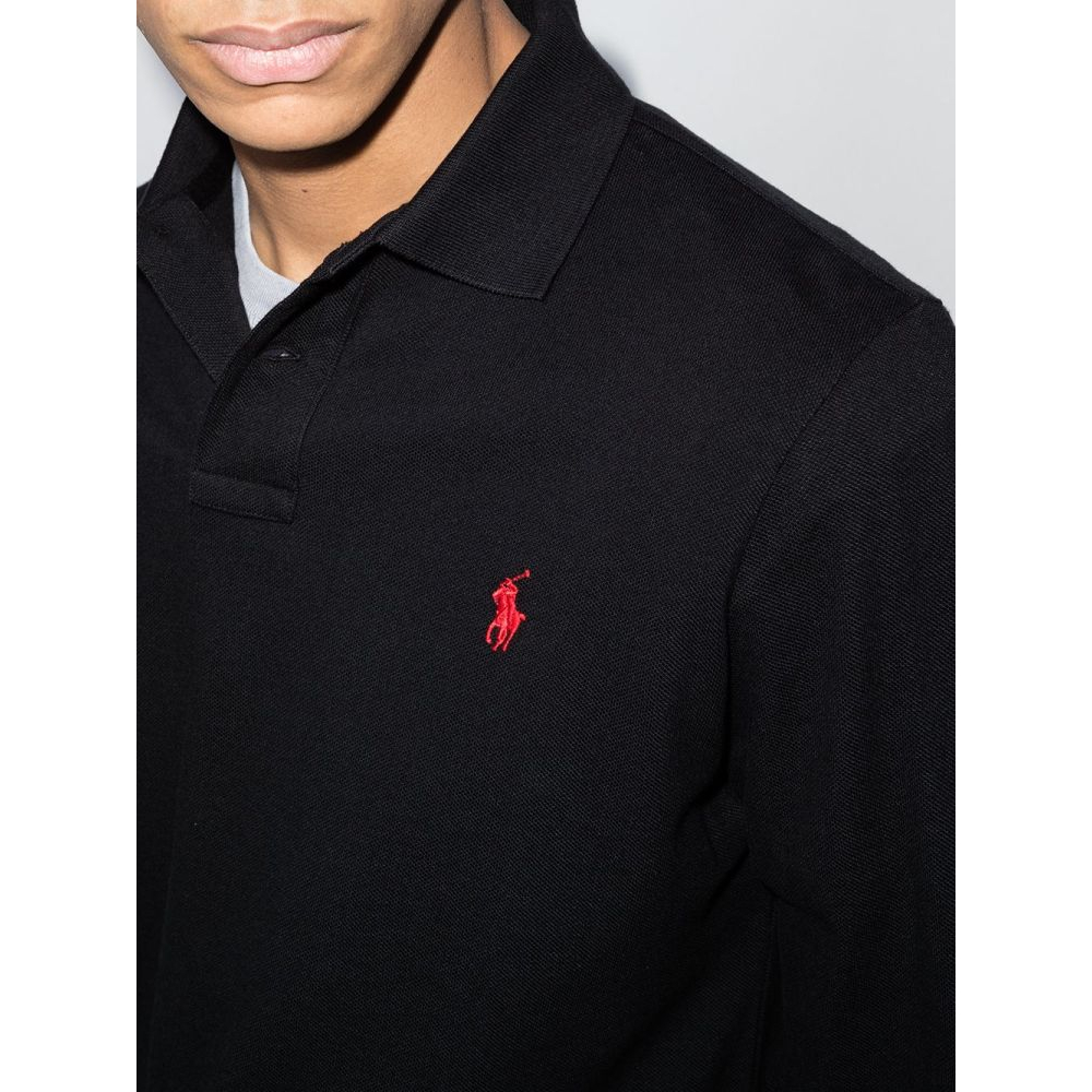 Polo manches longues 'Logo-Embroidered' pour Hommes
