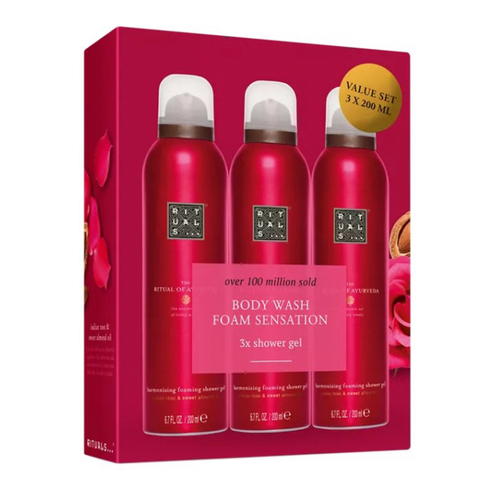 'The Ritual Of Ayurveda Foaming' Shower Gel - 200 ml, 3 Pieces