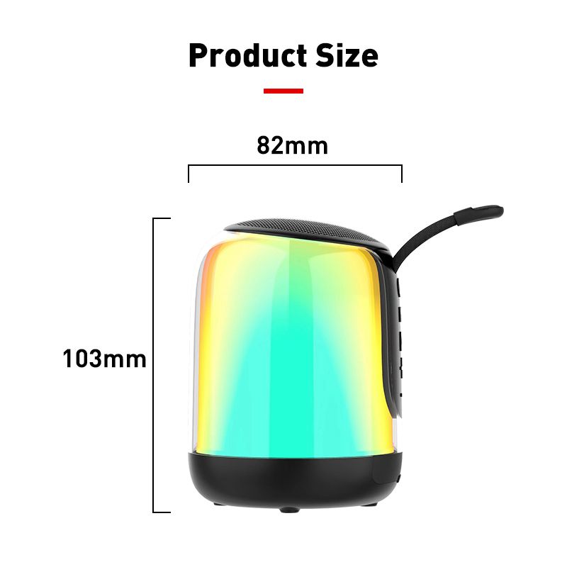 5-Watt-Bluetooth-Lautsprecher mit Dual-Pairing, kraftvollem Bass, Stereoklang und blinkender LED-Beleuchtung