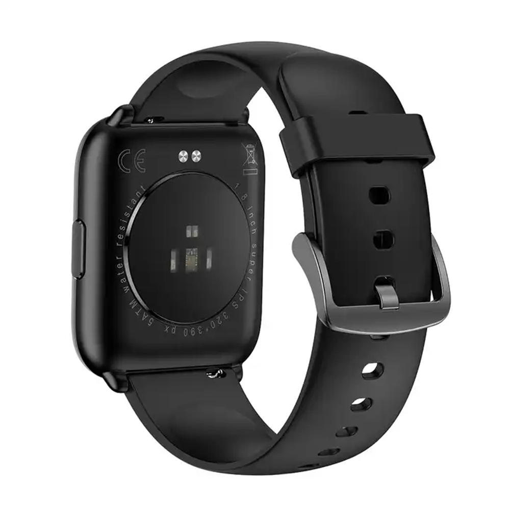 1,8-Zoll-Smartwatch – Schwarzes Silikon