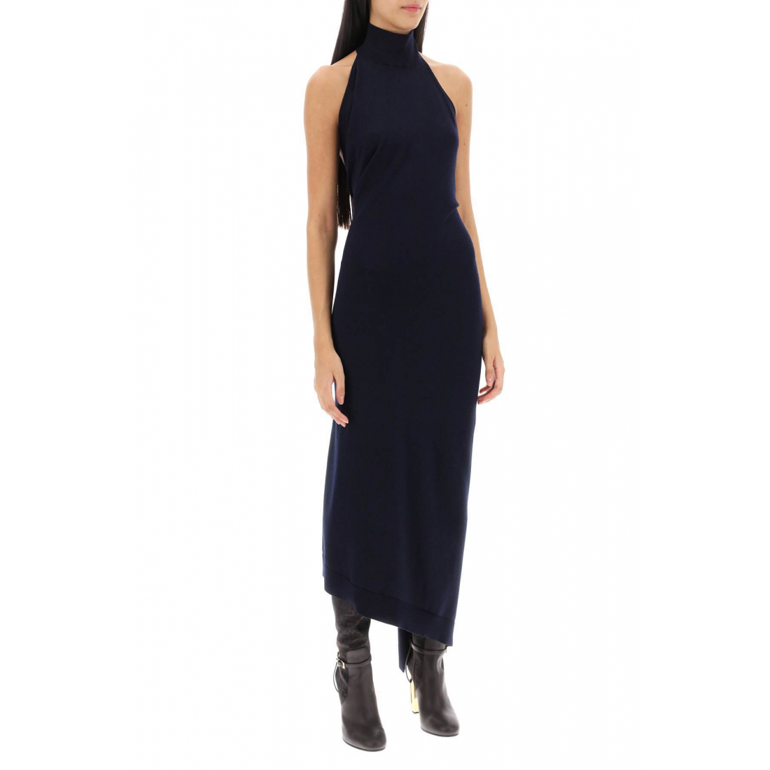 Women's 'Funnel-Neck Sleeveless' Long Dress