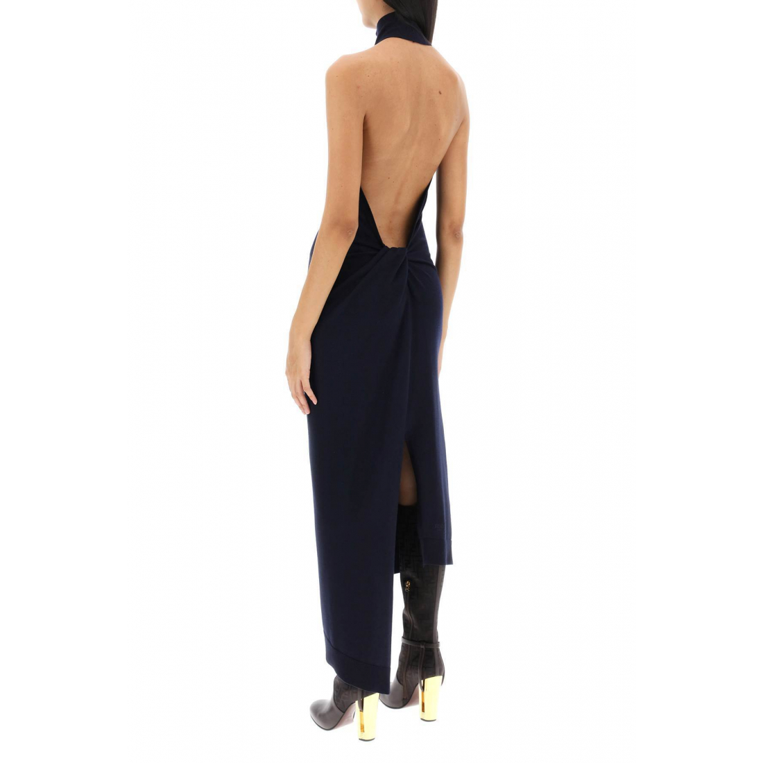 Women's 'Funnel-Neck Sleeveless' Long Dress