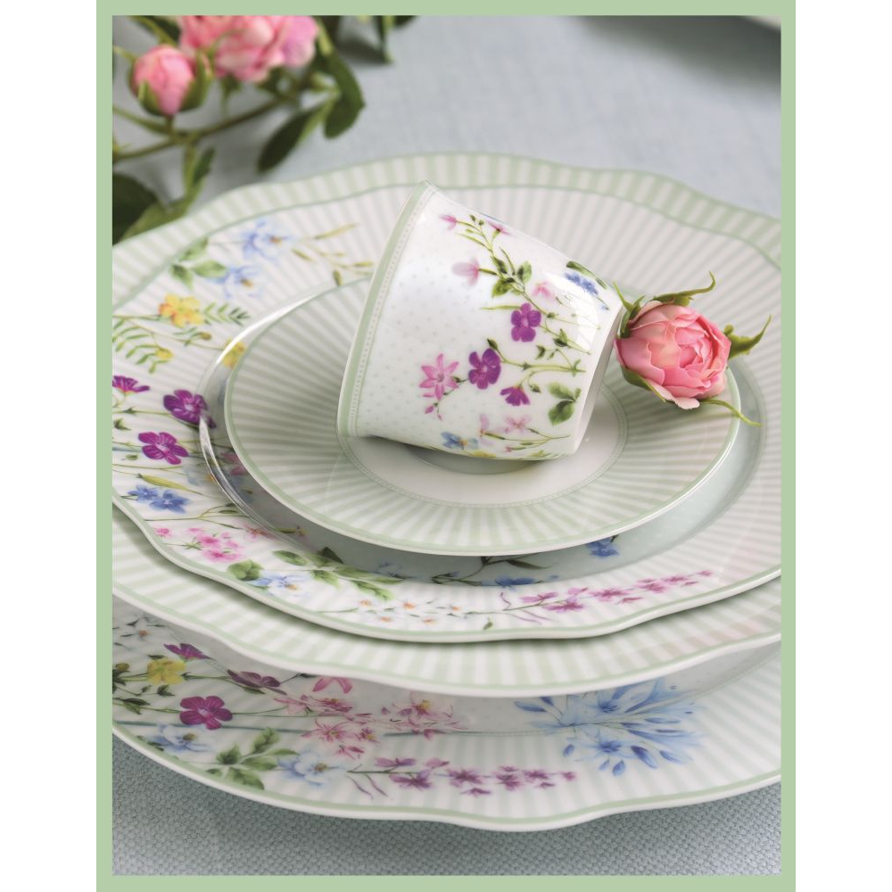 Porzellan-Teetasse Mit Untertasse, 200 ml, In Farbbox, Floraison