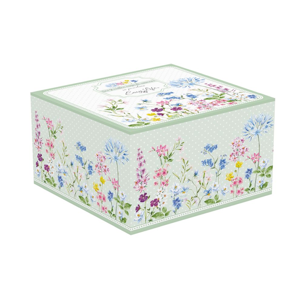 Set Mit 2 Porzellan-Kaffeetassen Und Untertassen (80 ml) In Farbbox Floraison