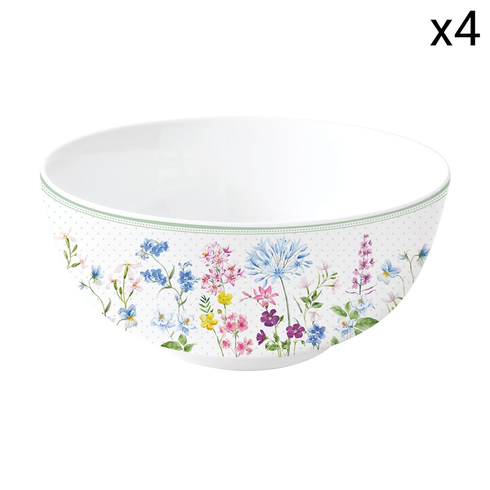 Set 4 Porzellanschale Ø 15 cm Floraison