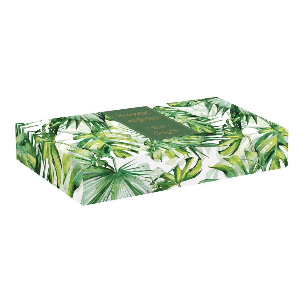 Bol En Porcelaine En Forme De Feuille, 36 x 16 cm, Dans Une Boîte Couleur Blanc Feuilles