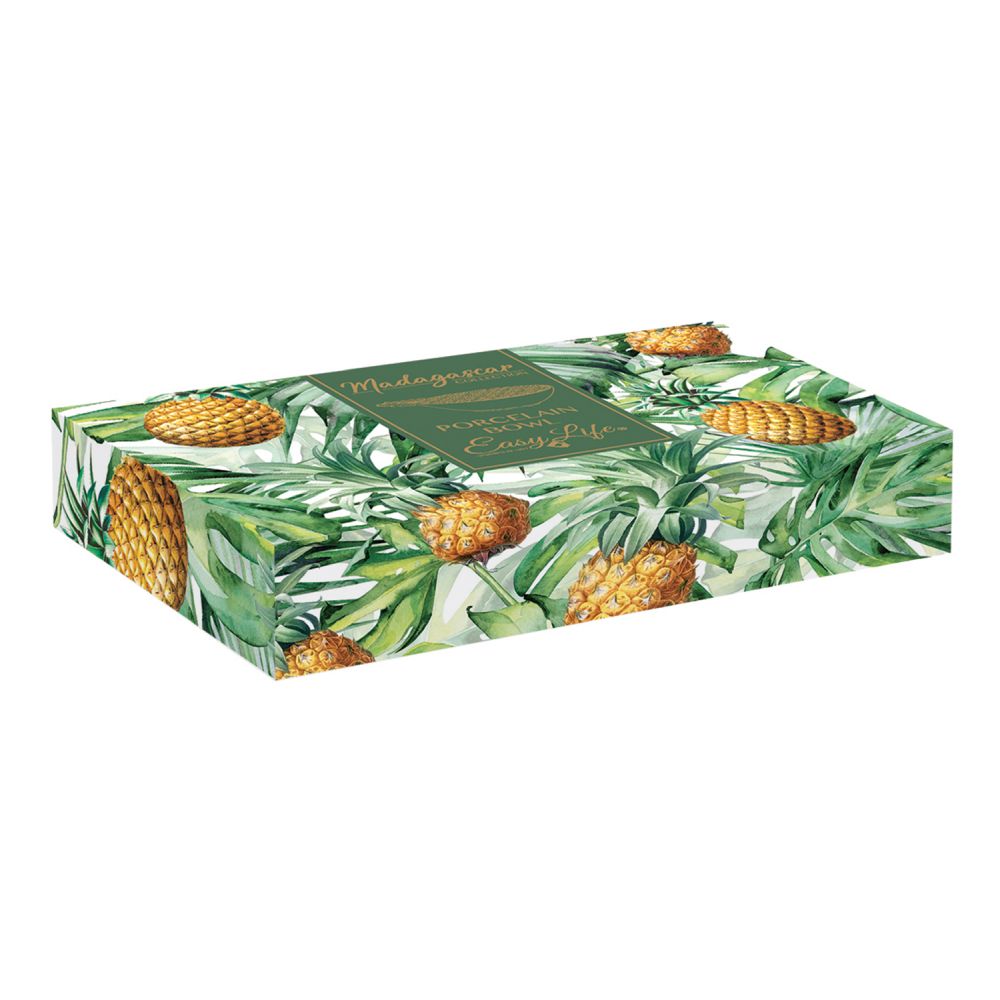 Ananasförmige Porzellanschale 17,5 x 11,5 cm In Weißer Verpackung