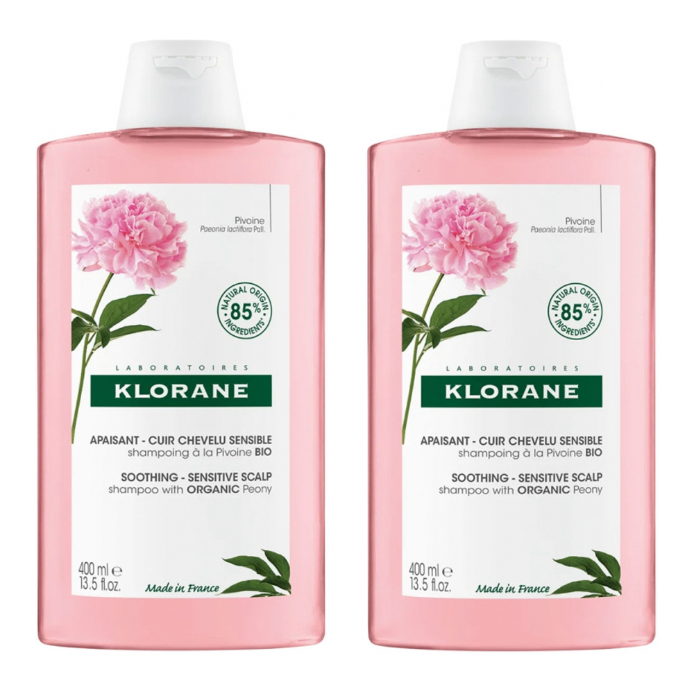 Shampoing Pivoine - 400 ml, 2 Pièces