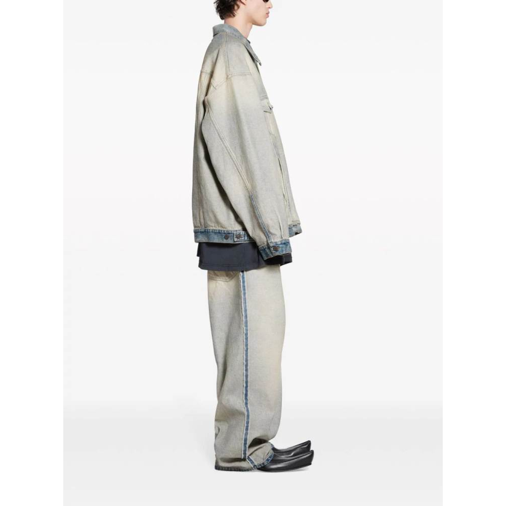 'Washed' Jeansjacke für Herren