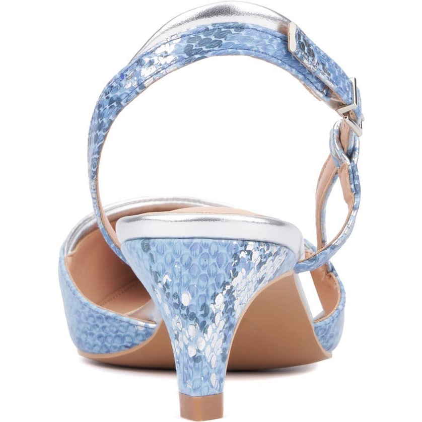 Women's 'Karla Snake Embossed Pointed Toe' Slingback Pumps