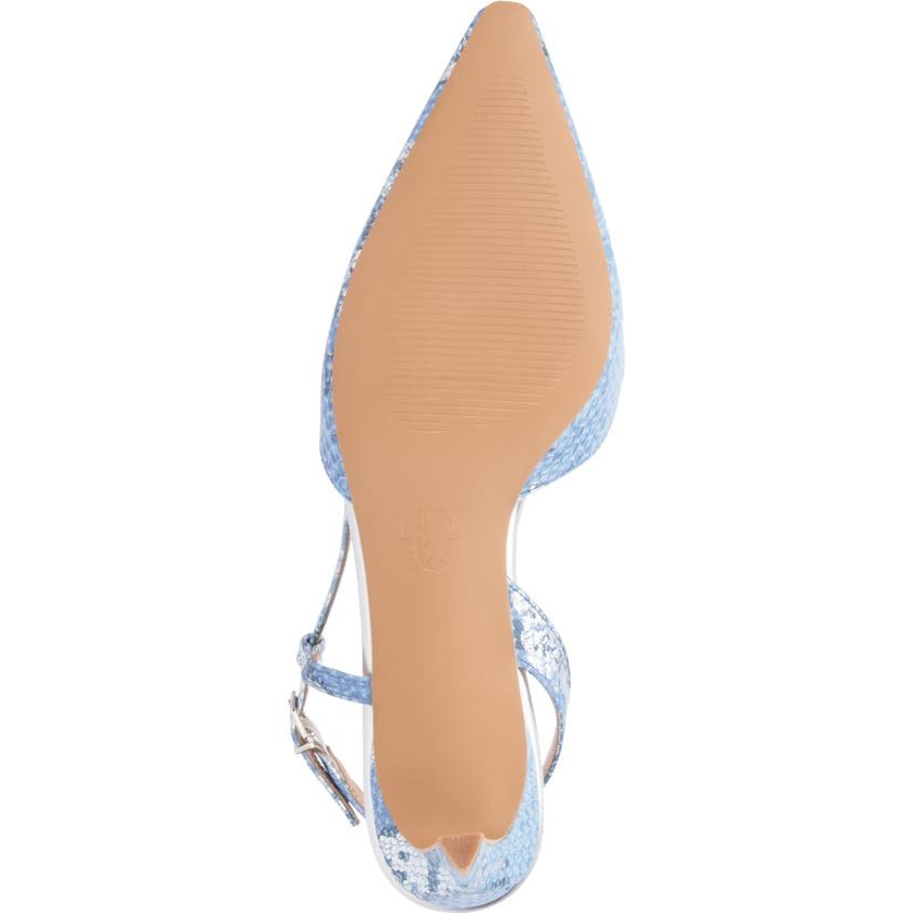 Women's 'Karla Snake Embossed Pointed Toe' Slingback Pumps