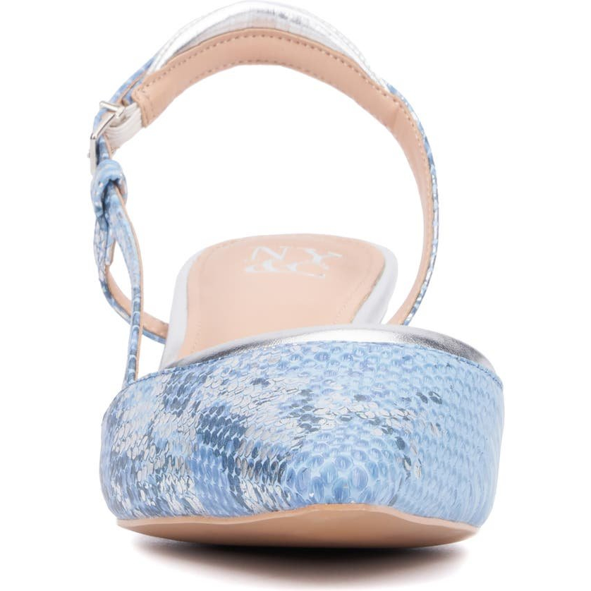 Women's 'Karla Snake Embossed Pointed Toe' Slingback Pumps