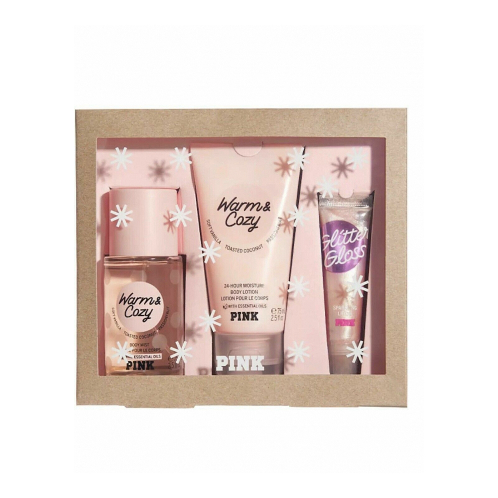 'Pink Warm & Cozy' Body Care Set - 3 Pieces