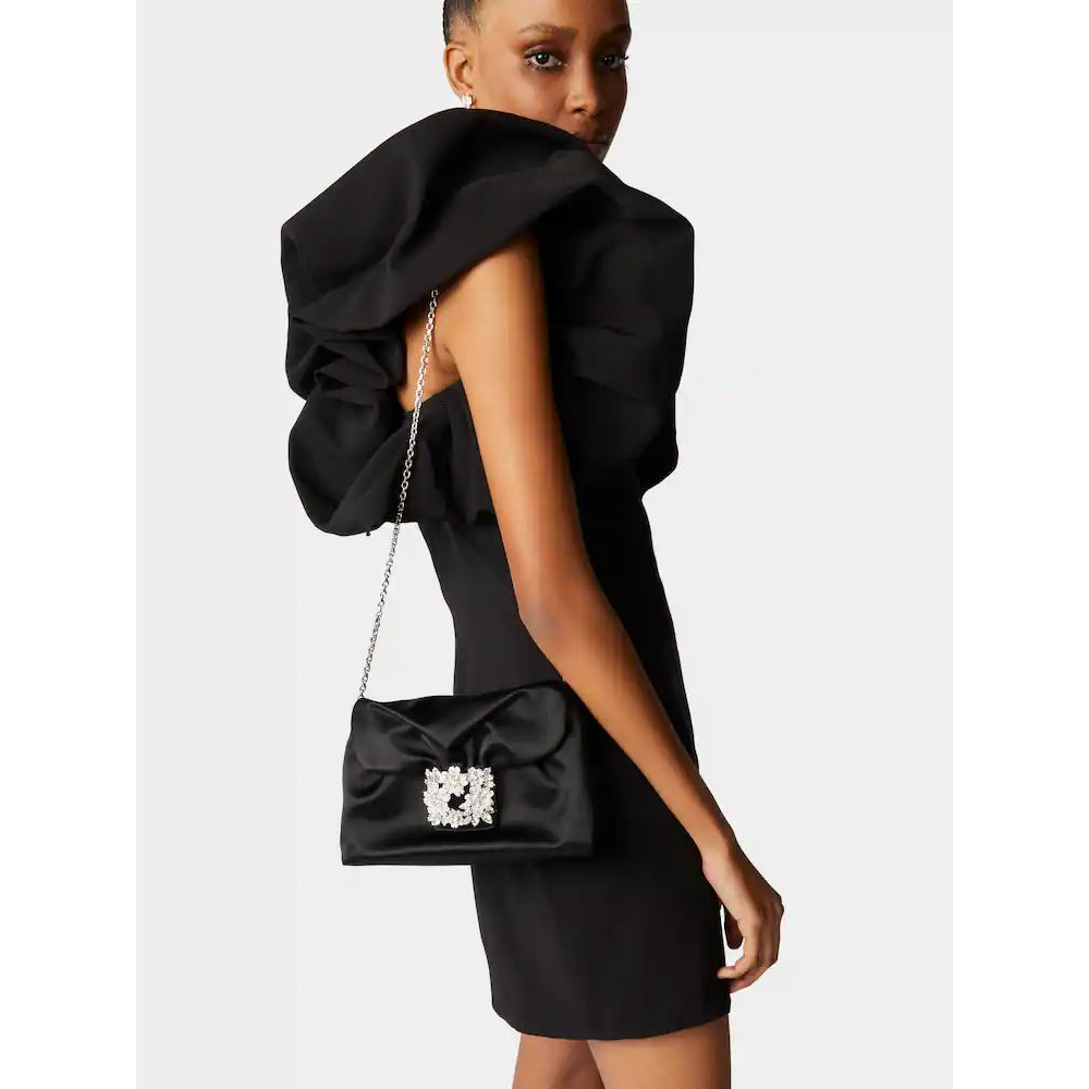 Women's 'Bouquet Strass Buckle Drape' Clutch Bag