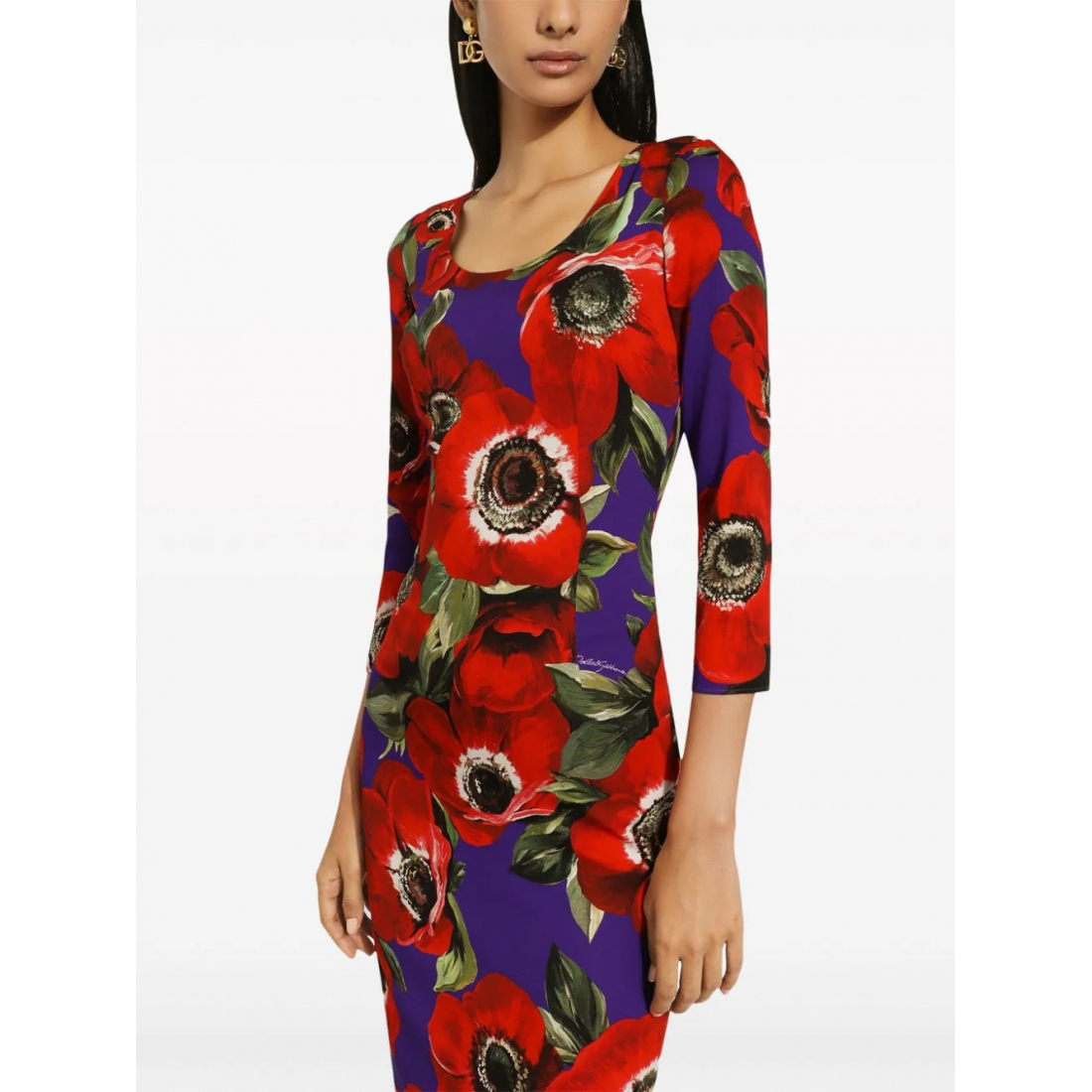Women's 'Poppy-Print' Midi Dress