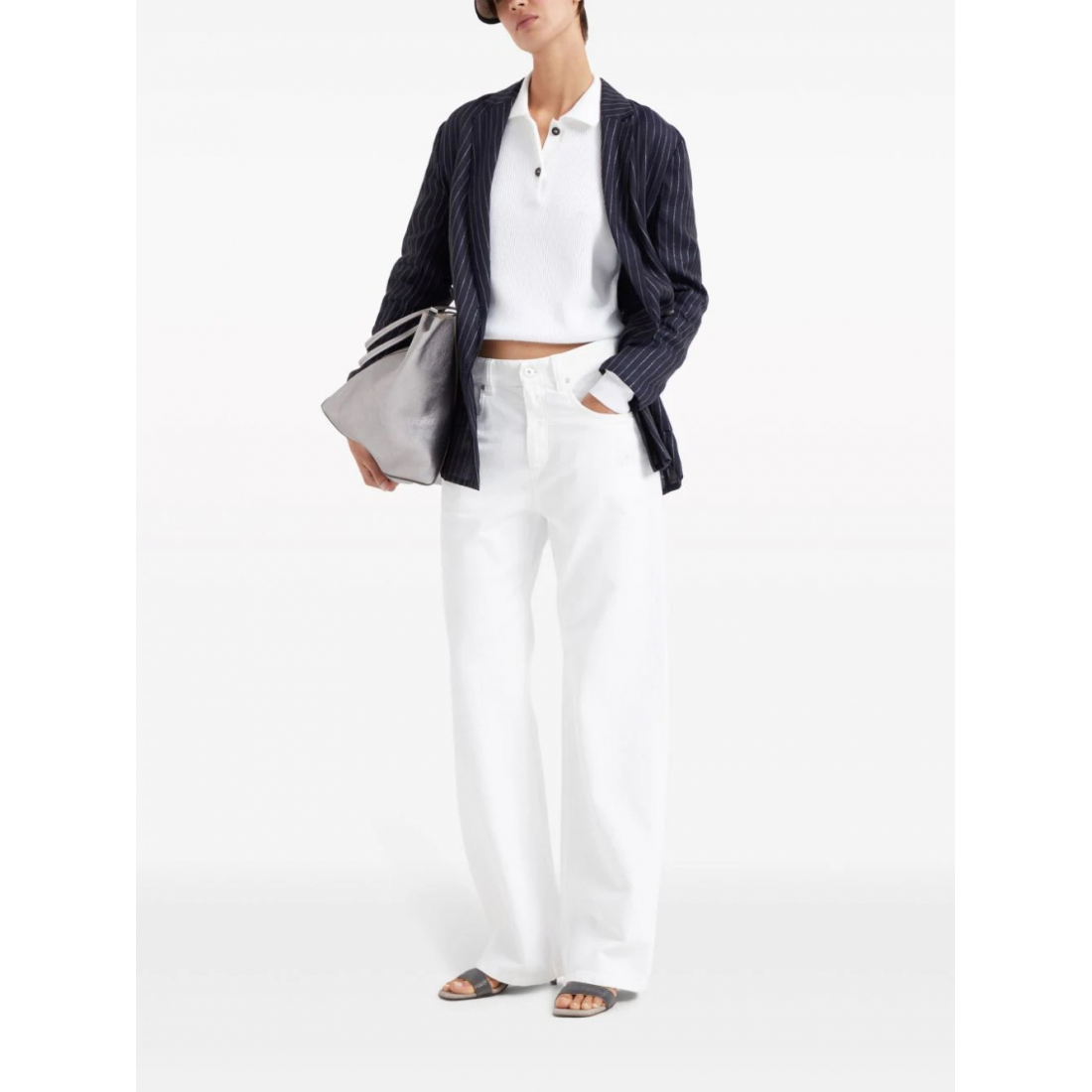 'Polo-Collar' Pullover für Damen