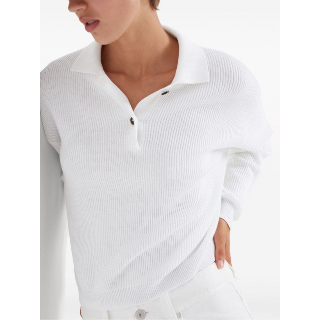 'Polo-Collar' Pullover für Damen