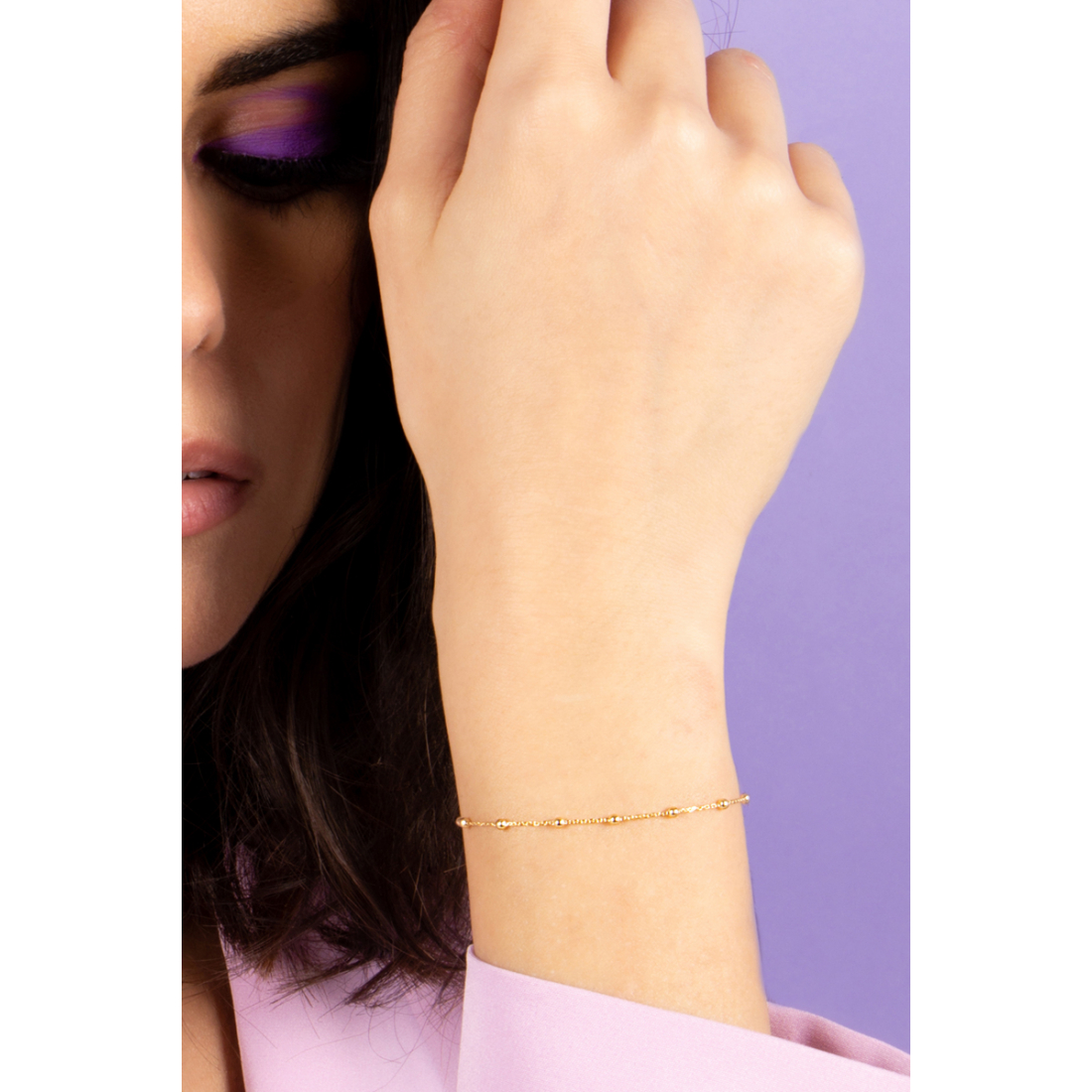 375/1000 Yellow Gold Ball Chain Bracelet