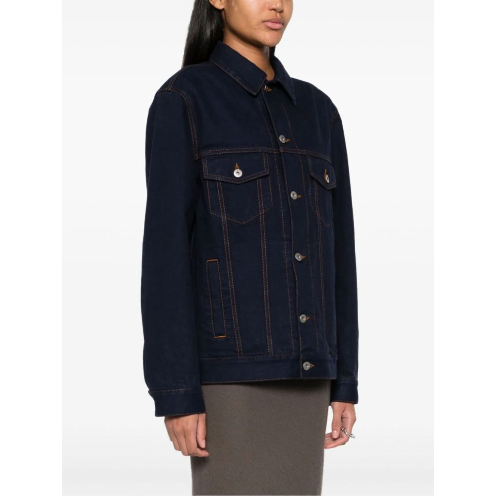 'Logo-Patch' Jeansjacke für Damen