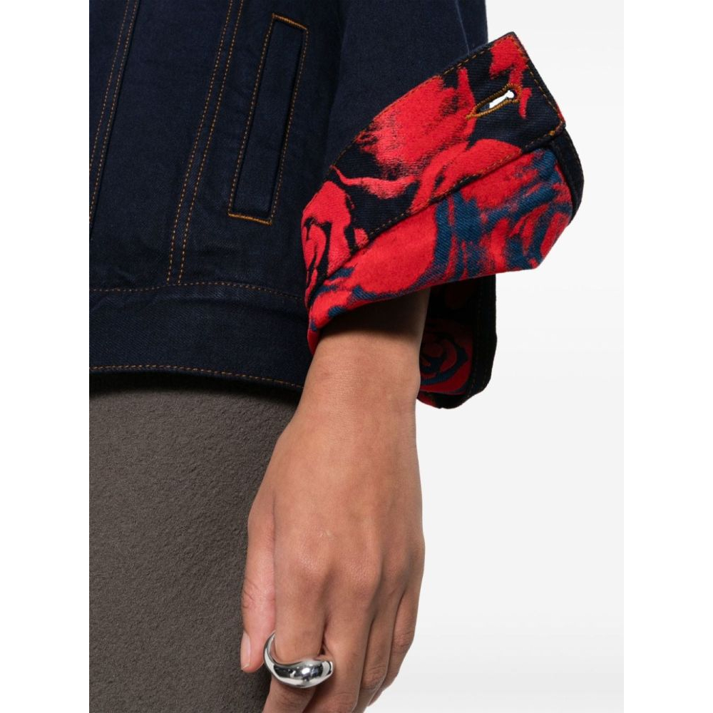 'Logo-Patch' Jeansjacke für Damen