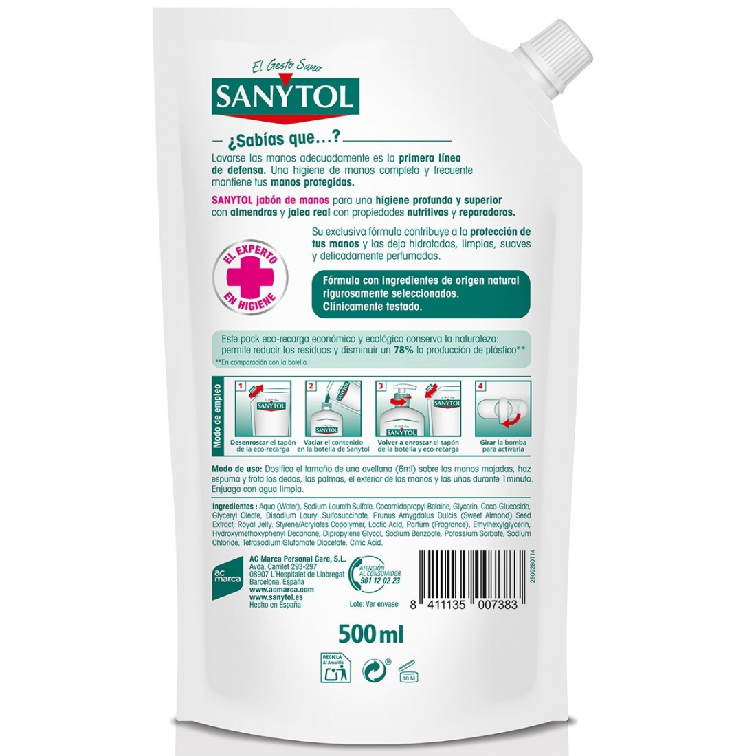 'Antibacterial Nourishing' Hand Wash Refill - 500 ml