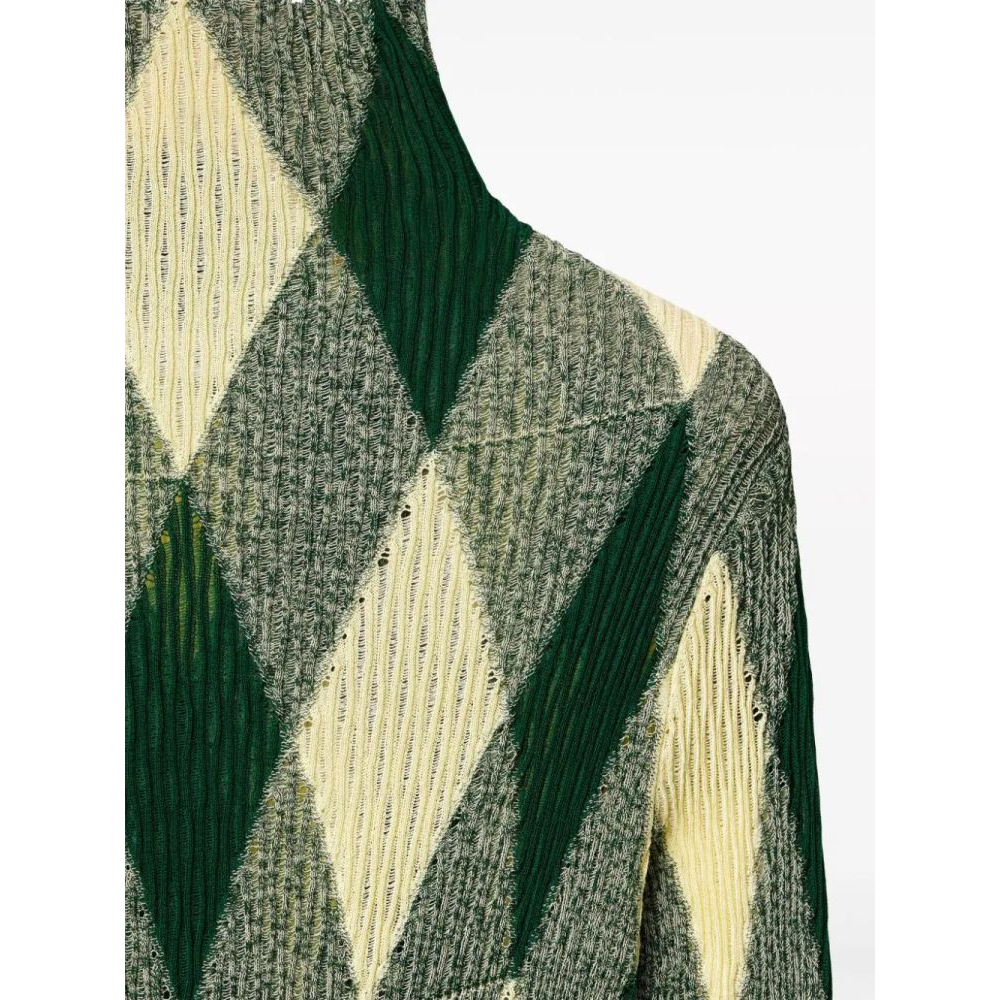 'Argyle Ribbed' Midi Kleid für Damen