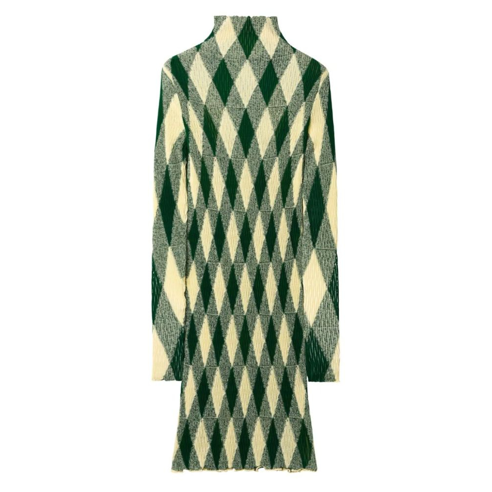 'Argyle Ribbed' Midi Kleid für Damen