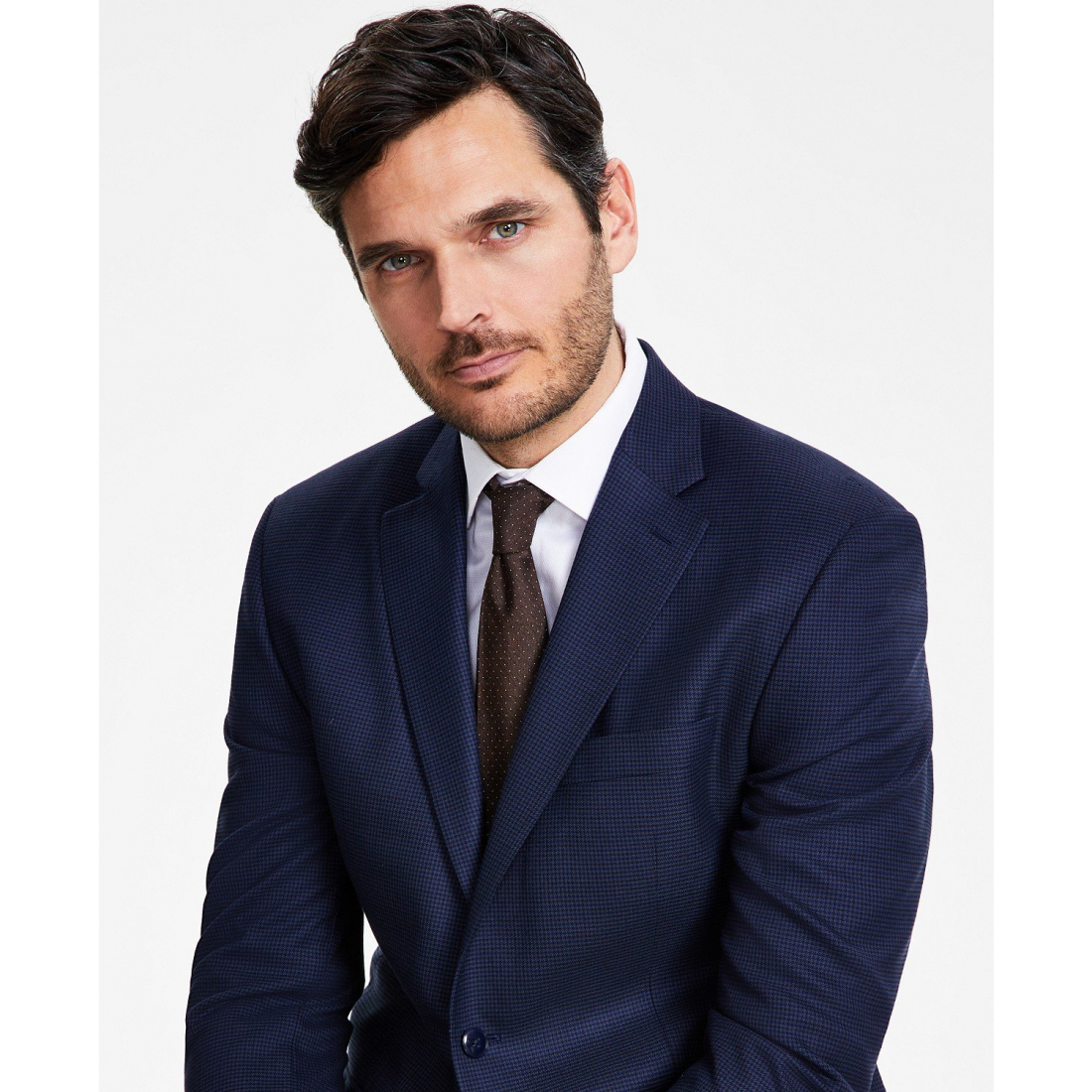 'Classic-Fit Houndstooth Sport' Mantel für Herren