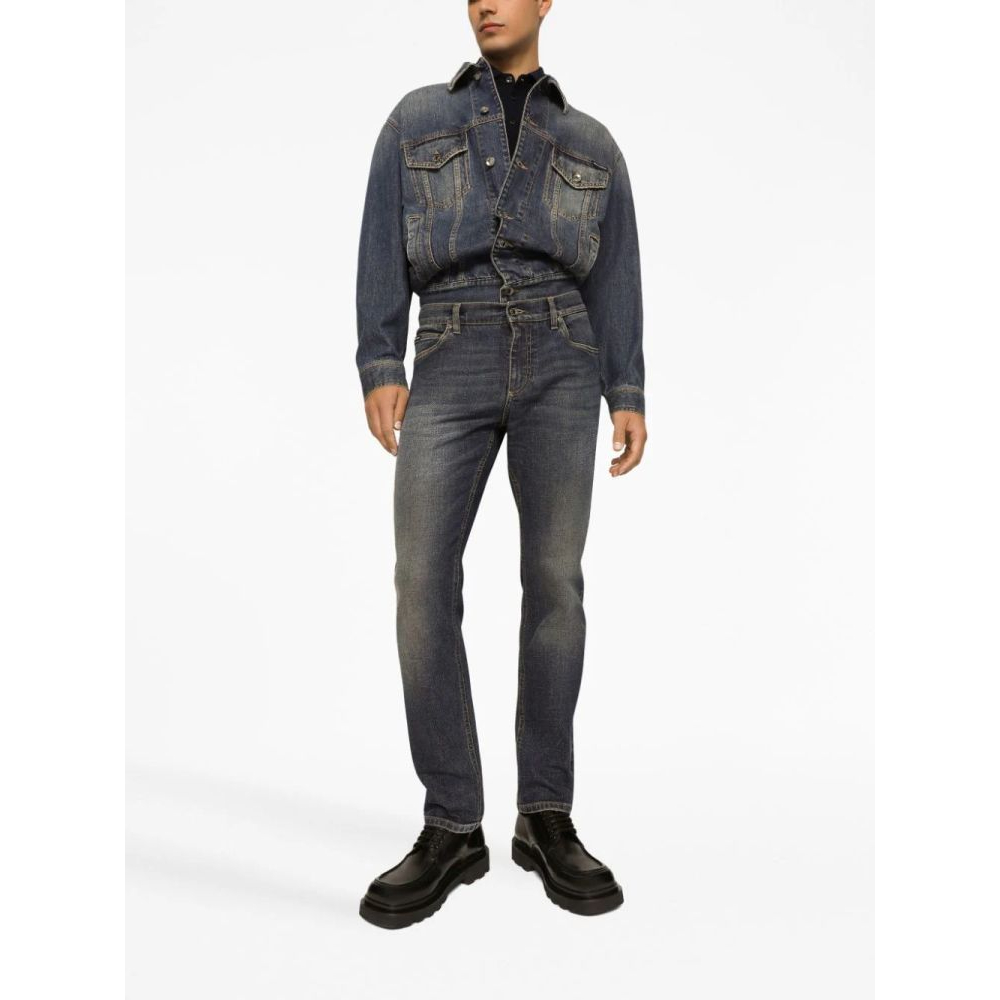 Jeans 'Logo-Plaque' pour Hommes