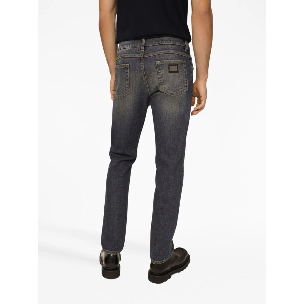 Jeans 'Logo-Plaque' pour Hommes