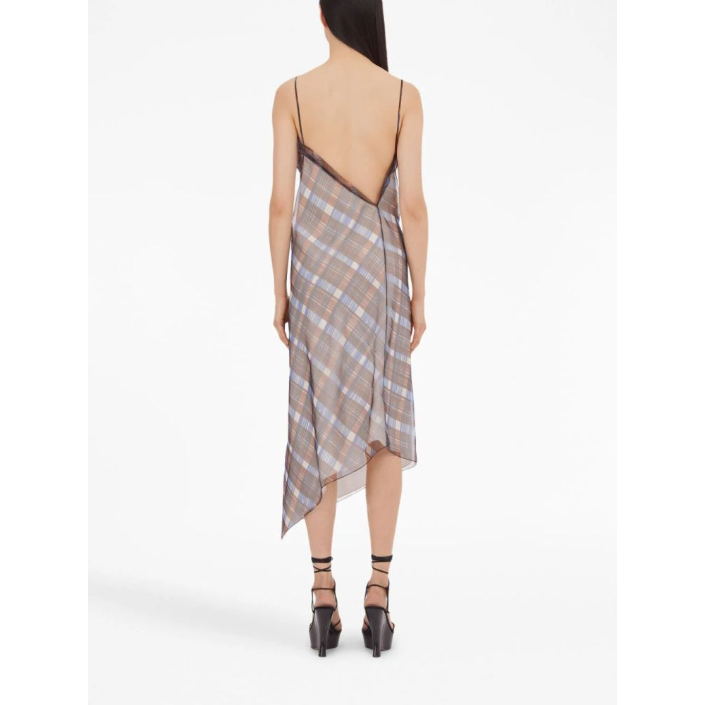 Robe Midi 'Organza Plaid-Check' pour Femmes
