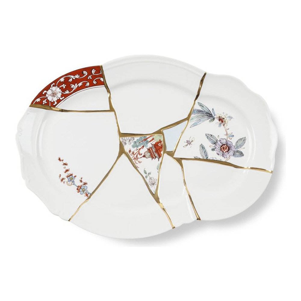 Plateau à gâteaux 'Kintsugi' - 42.5 x 29.5 cm