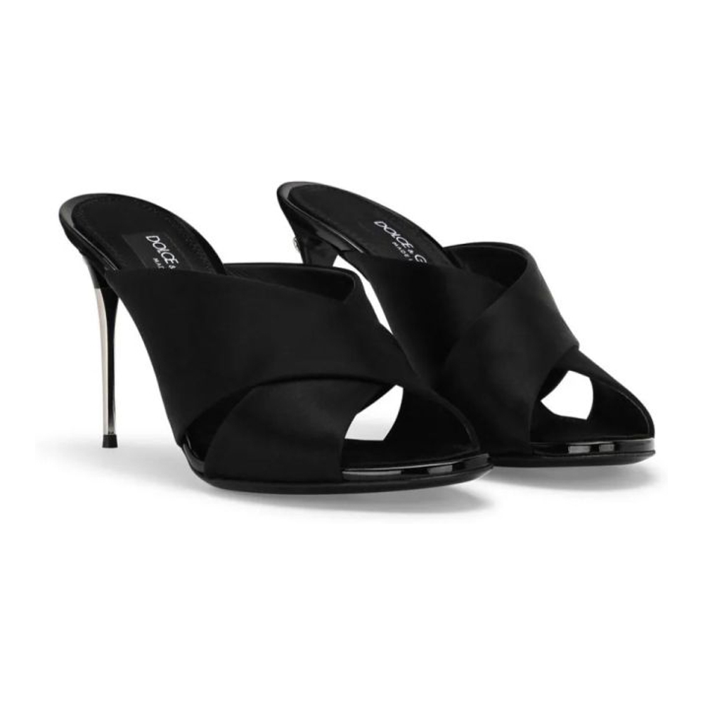 Women's 'Crossover-Strap Stiletto' High Heel Mules