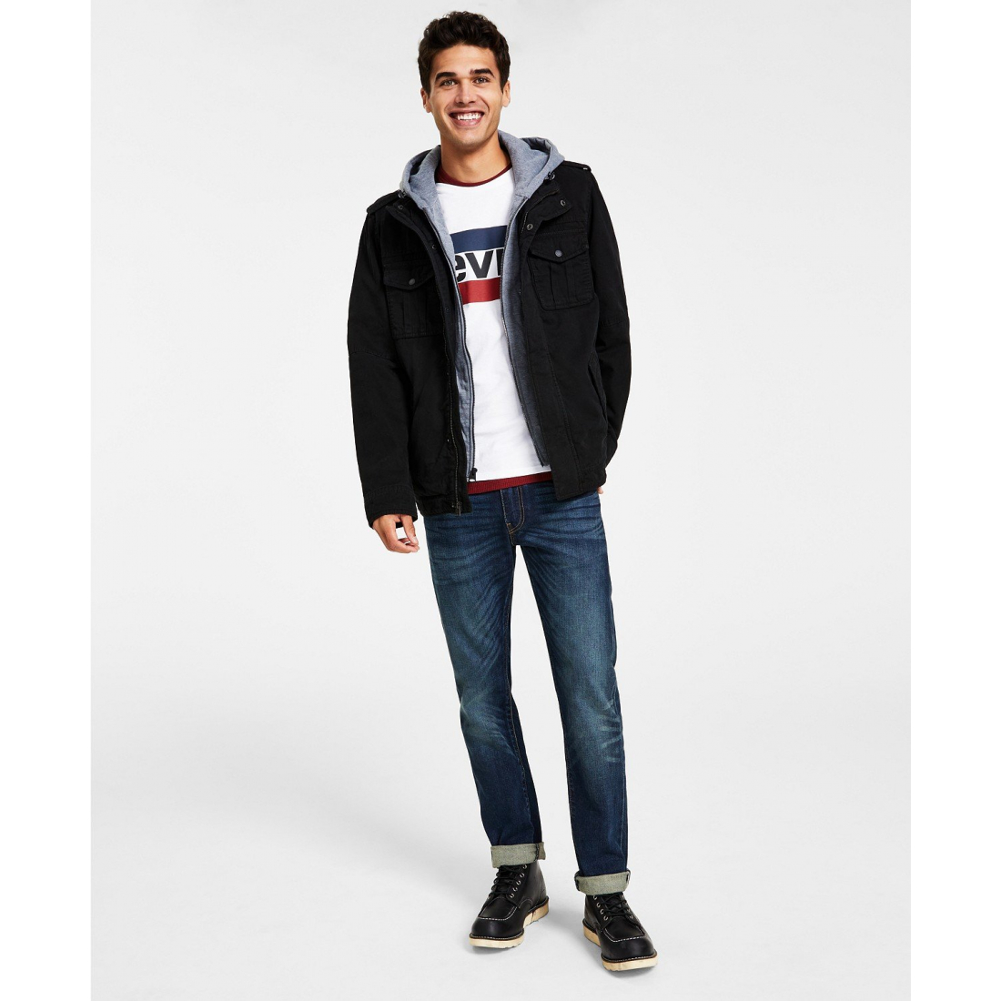 Veste 'Two Pocket Hooded' pour Hommes